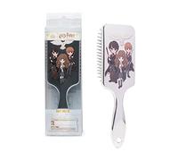 Harry Potter Brosse à Cheveux, Peigne de Poudlard, Accessoires Cheveux pour Filles, Peigne Démêlant, Brosse Anti-Traction, Cadeau pour Filles, Adolescents et Femmes (Gris)