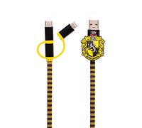 ThumbsUp Câble de chargement USB 3-en-1 Harry Potter Hufflepuff 1 m Noir/Jaune