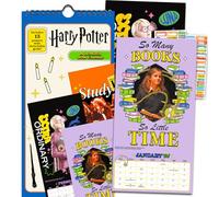 Harry Potter Calendrier 2026 - Deluxe 2026 Wizarding World of Harry Potter Mini affiche avec plus de 100 autocollants de rappel (cadeaux moldu, fournitures de bureau)
