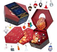 Harry Potter Calendrier de l'Avent 2025 Fille et Ado Hogwarts Calendrier Compte à Rebours Noel Bijoux 24 Surprises avec Bracelet et Charms (Boite à Bijoux)