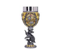Nemesis Now Harry Potter - Coupe de collection - Motif : Poufsouffle - Cadeau pour Fan et Passionné - Qualité Supérieure - Jaune et Argenté - 19,5 cm, 1 Unité (Lot de 1)