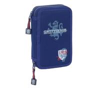 HARRY POTTER CAPTAIN - Trousse scolaire pour enfant, avec 29 outils inclus, idéale pour les enfants de 5 à 14 ans, confortable et polyvalente, qualité et résistance, 12,5 x 4 x 19,5 cm, bleu marine,