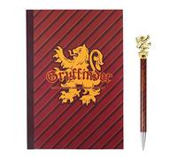Harry Potter Carnet et Stylo, Bloc-Notes Gryffondor, Cahier et Stylo 3D, Ensemble de Papeterie Poudlard -Rouge