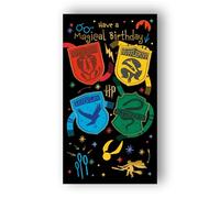 Harry Potter Carte d'anniversaire « Have A Magical Birthday », Gryffondor, Poufsouffle, Serdaigle, Serpentard, Poudlard - Carte d'anniversaire pour lui, elle, adolescent, ami, fils, fille