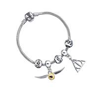 HARRY POTTER Charm Set- Silver Bracelet/deathly Hallows/Snitch/ 3 Spell Beads