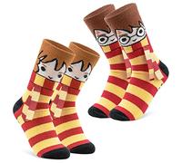 Harry Potter Chausson Chaussette Femme, 2 Pack Chaussettes Antidérapantes Fantaisie