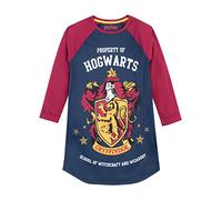 Harry Potter Chemise de Nuit | Chemise Fille Manches Longues Gryffindor | Robe de Nuit Hogwarts pour Enfants - Multicolore - 9-10 Ans