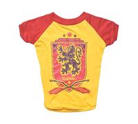 Harry Potter Chemise Gryffondor T-Shirt Chien L Jaune Polyester Lavable en Machine