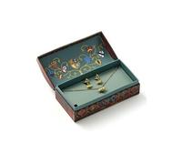 Harry Potter - Coffret bijoux malle de Quidditch, Collier Vif d'Or et Boucles d'oreilles créoles Huggy (Doré).
