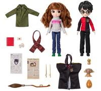 Harry Potter - Coffret Deluxe Poupée 20cm Harry Potter et Hermione - Wizarding World - 4 tenues et 12 accessoires