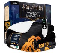 Harry Potter Couverture Chauffante Double 150x200cm, Cosy Sherpa Polaire, Chauffage Électrique 9 Niveaux avec 12 Heures Arrêt Automatique, Idee Cadeau (Noir Harry Potter, Double EU)