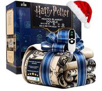 Harry Potter Couverture Chauffante Double 150x200cm, Cosy Sherpa Polaire, Chauffage Électrique 9 Niveaux avec 12 Heures Arrêt Automatique, Idee Cadeau (Multi Harry Potter, Double EU)