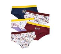 Harry Potter - Culotte Pack de Cinq - Hogwarts - Fille - Multicolore - 6-7 Ans