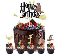 Harry Potter Cupcake Toppers Wizard Gâteau Toppers Décorations de Cupcakes Anniversaire Fournitures de Parti(21 Pièces)