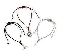 The Carat Shop – Bracelets d'amitié Harry Potter – Plateforme 9 3/4, Boulon & Reliques de la Mort