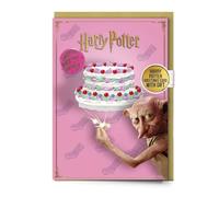 Harry Potter Dobby Carte de vœux d'anniversaire avec badge
