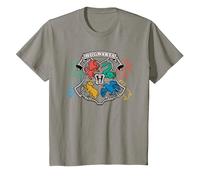 Harry Potter Doodle Hogwarts Emblem T-Shirt, Enfant, Ardoise, 12 Ans