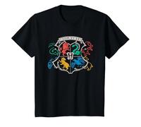 Harry Potter Doodle Hogwarts Emblem T-Shirt, Enfant, Noir, 8 Ans