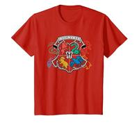 Harry Potter Doodle Hogwarts Emblem T-Shirt, Enfant, Rouge, 12 Ans