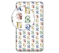 Jerry Fabrics Drap-housse Harry Potter 90x200 cm 100% coton Bonnet 25 cm Lavable en machine