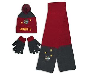 Harry Potter Ensemble bonnet, écharpe et gants d'hiver pour enfants