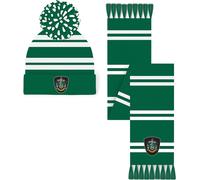 Harry Potter - Ensemble casquette et écharpe Serpentard HE297 (taille unique) (Vert)