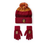 Harry Potter Ensemble chapeau et gants Enfants | Garçons Filles Gryffondor Serdaigle Serpentard Poufsouffle Options de la Maison Tricoté Pom Pom Beanie | Chapeau d'hiver magique taille unique