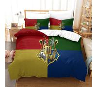 Harry Potter Ensemble Housse De Couett Imprimé D Et Taie D'oreiller,Ultra Doux Microfibre Hypoallergénique ?Ensemble Housse De Couette Avec Fermeture