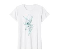 Harry Potter Expecto Patronum Intricate Line Art T-Shirt, Femme, Blanc, XL