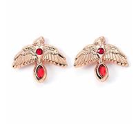 Harry Potter Fawkes Parure de boucles d'oreilles en alliage de zinc Doré, Zinc