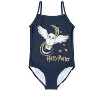 Harry Potter Filles Poudlard Maillots de Bain Bourgogne Hogwarts Crest Or Navy Hedwig 8-9 Ans