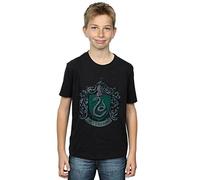 Harry Potter Garçon Slytherin Distressed Crest T-Shirt 9-11 Years Noir