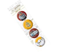 Harry Potter - Gomme, lot de 4 Poudlard BS4598 (taille unique) (Rouge/Jaune)