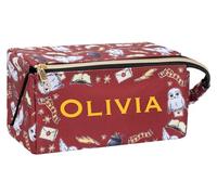 Harry Potter Grande trousse de maquillage personnalisée pour filles et femmes Poudlard Gryffondor Grande trousse de toilette de voyage cadeau pour filles, bordeaux, Magicien/Fantaisie