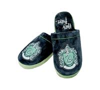 Harry Potter Unisexe Poudlard Pantoufles, Noir/Vert, 5/7 UK