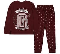 Harry Potter Gryffindor Pyjama Deux pièces à Manches Longues pour garçons, Bordeaux 13-14 Ans