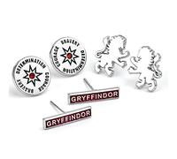 Harry Potter Gryffondor Lot de 3 boucles d'oreilles à tige, M, Zinc, Sans pierre précieuse