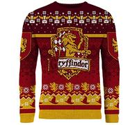Harry Potter Gryffondor Pull de Noël pour femme et homme Cadeau, Multicolore, XS
