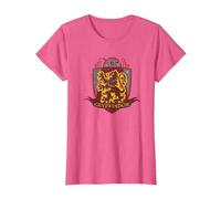 Harry Potter Gryffondor Quidditch Bouclier Vieilli T-Shirt, Femme, Rose Chiné, S