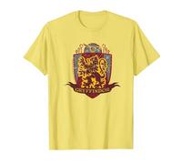 Harry Potter Gryffondor Quidditch Bouclier Vieilli T-Shirt, Homme, Citron, S