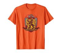 Harry Potter Gryffondor Quidditch Bouclier Vieilli T-Shirt, Homme, Orange, XL