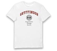 Harry Potter Gryffondor T-shirt style collégial, blanc, M