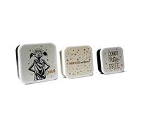 Harry Potter Half Moon Bay Boîte à goûter | Boîte à déjeuner bento pour enfants et adultes | Lot de 3 récipients alimentaires avec couvercles | Boîte à déjeuner pour garçons et filles | Boîte à