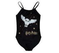 Harry Potter Hedwig Maillot de bain pour fille avec bretelles réglables, Noir , 116
