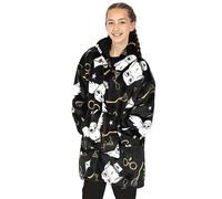 Harry Potter Hedwig Sweat à capuche surdimensionné en polaire pour fille Noir, Noir , One Size