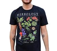 Harry Potter Herbology Plants Hogwarts T-Shirt pour Adulte, Noir, Taille M