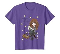 Harry Potter Hermione Granger Quote and Stars T-Shirt, Enfant, Violet Chiné, 3 Ans