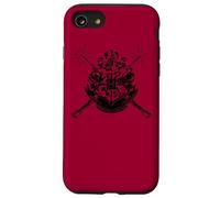 Harry Potter Hogwarts Crest with Wands Coque pour iPhone SE (2020) / 7/8