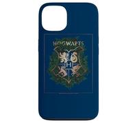 Harry Potter Hogwarts Green and Gold Floral Crest Coque pour iPhone 13