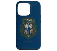Harry Potter Hogwarts Green and Gold Floral Crest Coque pour iPhone 13 Pro